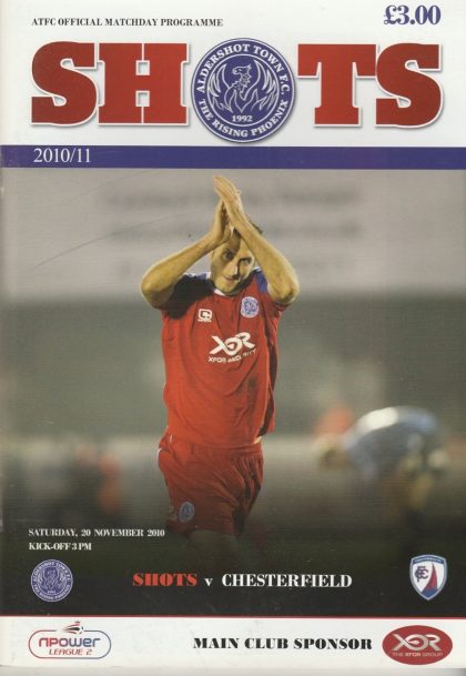 Aldershot Town v Chesterfield   20-Nov-2010