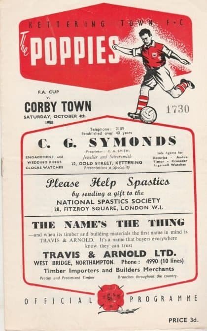 Kettering Town v Corby Town 04-Oct-1958