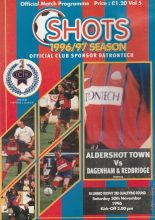 Aldershot Town v Dagenham & Redbridge   30-Nov-1996