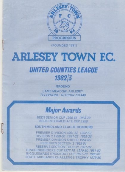 Arlesey Town v Dunstable  26-Apr-1983