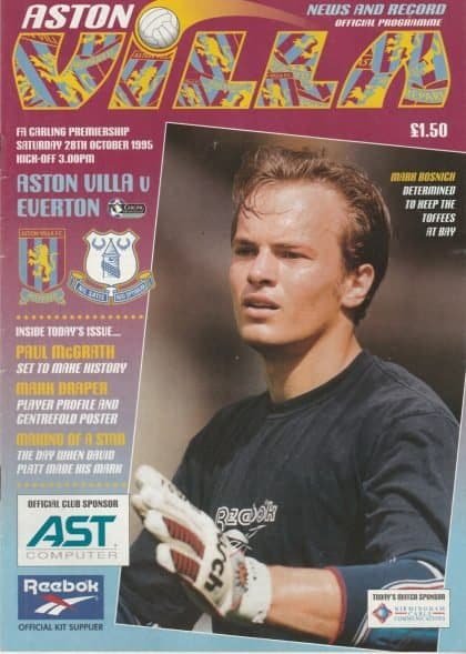 Aston Villa v Everton 28-Oct-1995