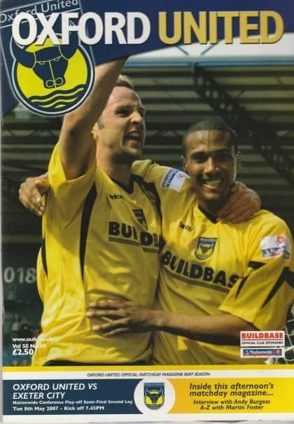 Oxford United v Exeter City  08-May-2007