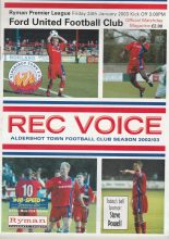 Aldershot Town v Ford United  24-Jan-2003