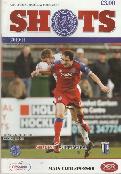 Aldershot Town v Gillingham  01-Mar-2011