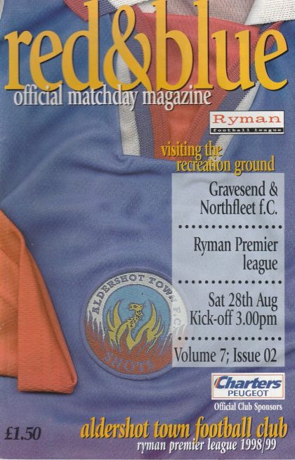 Aldershot Town v Gravesend & Northfleet   28-Aug-1998