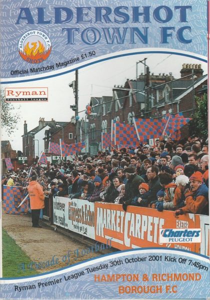 Aldershot Town v Hampton & Richmond Borough  30-Oct-2001