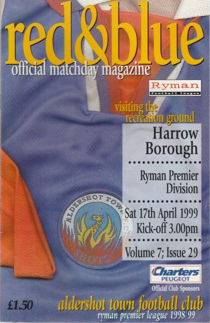Aldershot Town v Harrow Borough 17-Apr-1999