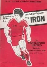 Scunthorpe United v Hartlepool United 22-Nov-1980