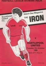 Scunthorpe United v Hartlepool United 07-Oct-1980