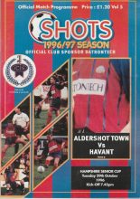 Aldershot Town v Havant    29-Oct-1996