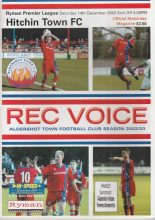 Aldershot Town v Hitchin Town  14-Dec-2002