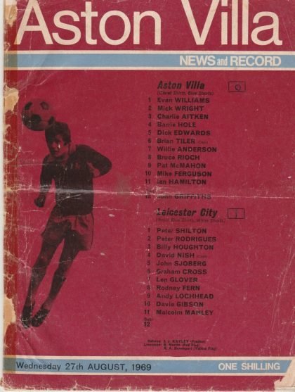 Aston Villa v Leicester City 27-Aug-1969