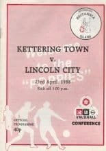 Kettering Town v Lincoln City 23-Apr-1988