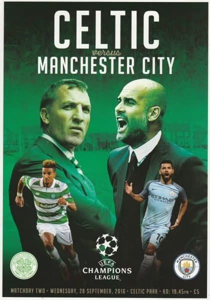 Glasgow Celtic v Manchester City 20-Sep-2016