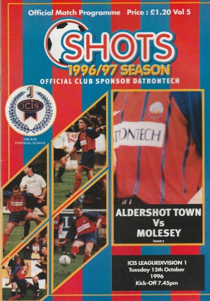 Aldershot Town v Molesey  15-Oct-1996