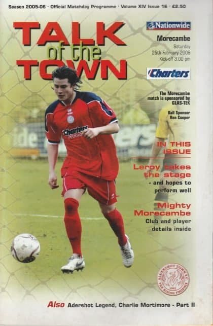 Aldershot Town v Morecambe  25-Feb-2006