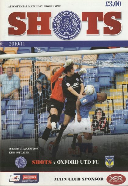 Aldershot Town v Oxford United  31-Aug-2010
