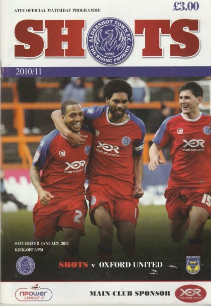 Aldershot Town v Oxford United  08-Jan-2011