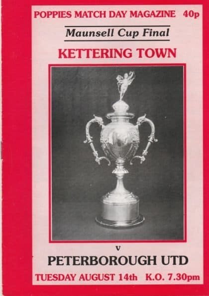 Kettering Town v Peterborough United 14-Aug-1990