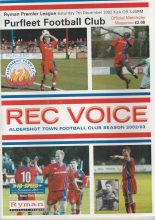Aldershot Town v Purfleet  07-Dec-2002