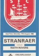 Stranraer v Raith Rovers 17-Aug-1985