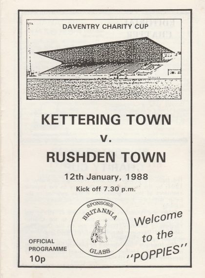 Kettering Town v Rushden Town  12-Jan-1988
