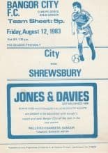 Bangor City v Shrewsbury Town 12-Aug-1983