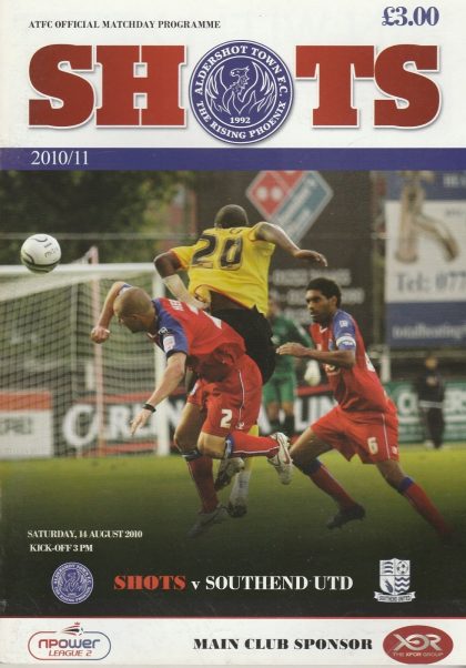 Aldershot Town v Southend United  14-Aug-2010
