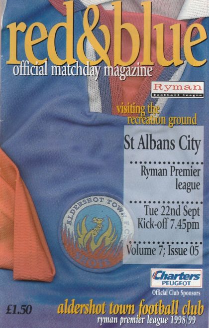Aldershot Town v St Albans City  22-Sep-1998