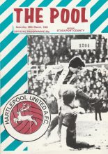 Hartlepool United v Stockport County 28-Mar-1981