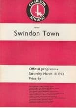 Charlton Athletic v Swindon Town 18-Mar-1972