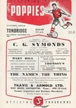 Kettering Town v Tonbridge  27-Oct-1956