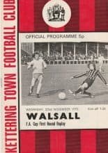 Kettering Town v Walsall 22-Nov-1972
