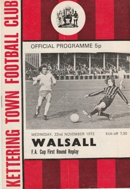 Kettering Town v Walsall 22-Nov-1972