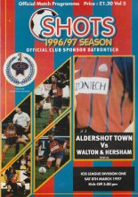 Aldershot Town v Walton & Hersham  08-Mar-1997