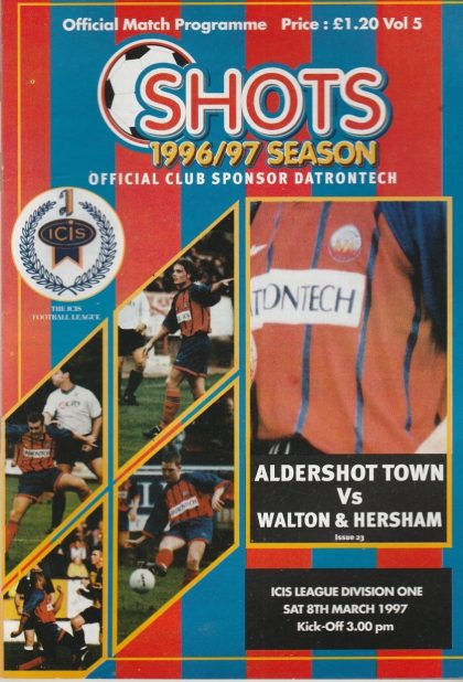 Aldershot Town v Walton & Hersham  08-Mar-1997