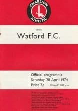 Charlton Athletic v Watford 20-Apr-1974