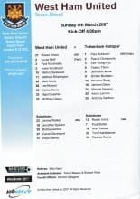 West Ham United v Tottenham Hotspur  04-Mar-2007