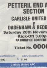 Carlisle United v Dagenham & Redbridge 20-Nov-2004