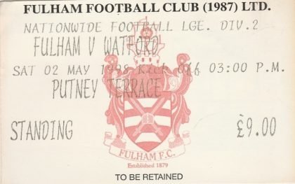 Fulham v Watford 02-May-1998
