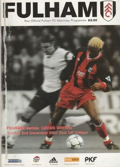 Fulham v Leeds United 02-Dec-2001