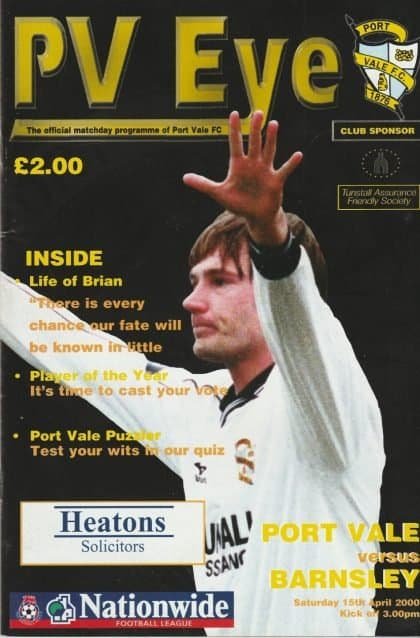 Port Vale v Barnsley  15-Apr-2000