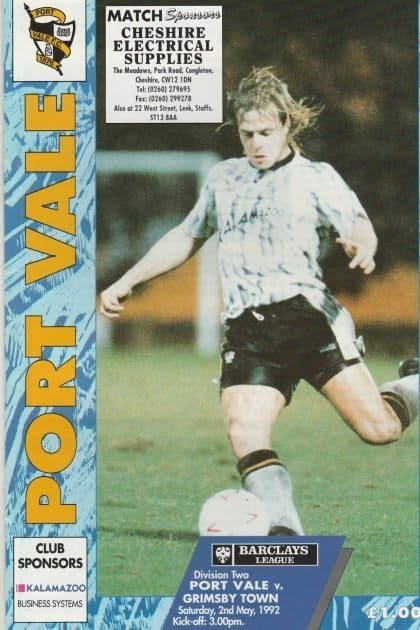 Port Vale v Grimsby Town 02-May-1992