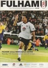 Fulham v Newcastle United 17-Nov-2001