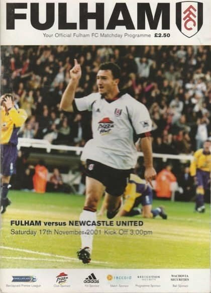 Fulham v Newcastle United 17-Nov-2001