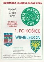 1.FC Kosice v Wimbledon 02-Jul-1995