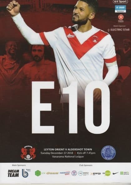 Leyton Orient v Aldershot Town  27-Dec-2018