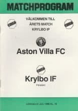 Krylbo IF v Aston Villa  21-Jul-1990