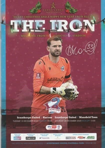 Scunthorpe United v Mansfield Town  26-Dec-2020
