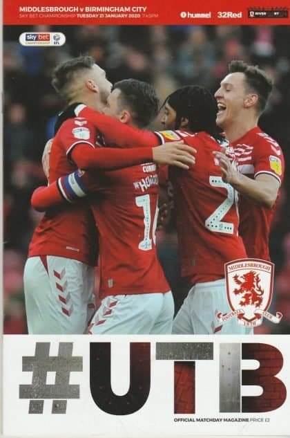 Middlesbrough v Birmingham City 21-Jan-2020